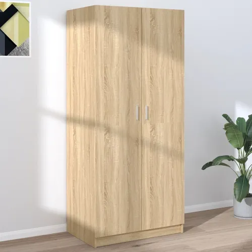 vidaXL Kleiderschrank Sonoma Eiche 80x52x180 cm Holzwerkstoff