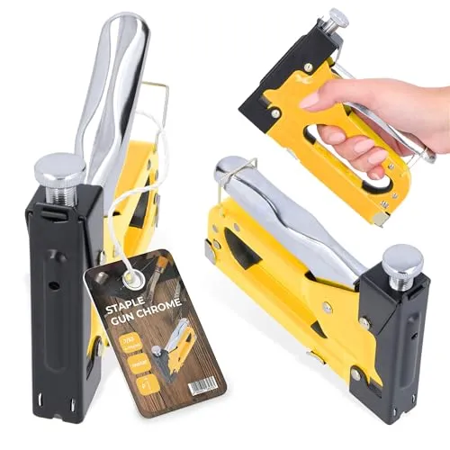 Handtacker Tacker Polstertacker 4-14 mm Hefter Nagler Handnagler Klammergerät Klammerentferner für Dekoration Möbel Tischlerei Kabelbefestigung Tackerpistole mit Klammern