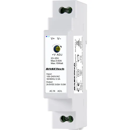 Basetech BT-2250248 Hutschienen-Netzteil (DIN-Rail) 24 V 0.63 A 15 W Anzahl ...