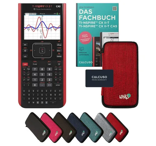 Texas Instruments TI-Nspire CX II-T CAS Taschenrechner mit Schutztasche und Fachbuch - Vielseitiger Taschenrechner mit leistungsstarken Funktionen, inklusive Schutztasche und 160-seitigem Fachbuch. Ideal für Schüler und Studenten.