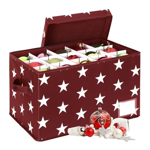Weihnachtskugel Aufbewahrungsbox - Praktische Aufbewahrungsbox für Weihnachtskugeln, rechteckig mit Deckel, ideal für die sichere Lagerung Ihrer Weihnachtsdekoration.