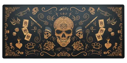 CHERRY Xtrfy GP5 Calavera XL Mauspad - Großes Gaming-Mauspad mit rutschfester Unterlage, ideal für präzise Bewegungen und lange Gaming-Sessions.