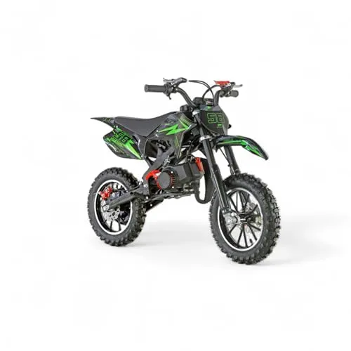 KXD 703 2Takt - 4Takt 49ccm Dirt Bike Dirtbike CrossBike Enduro DirtBike pocket 49cc Pitbike PocketBike Motocross Motorrad Motorbike Motorsport Pocket (Grün, KXD 703A 2Takt)