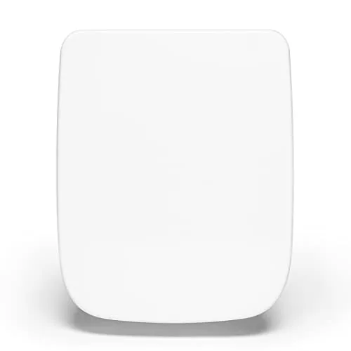 Bullseat® WC-Sitz Eckig – passgenau für Keramag/Geberit Renova Nr. 1 Plan | Toilettensitz mit Softclose, abnehmbar | Klobrille aus Urea-Duroplast | Klodeckel Montage von oben