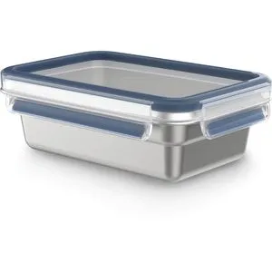 Emsa Frischhaltedose ClipundClose N1150400, aus Edelstahl, 0,8 Liter, silber, luftdicht