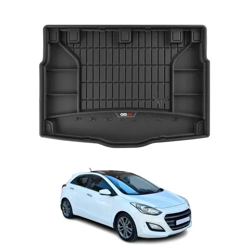 OMAC Gummi Kofferraumwanne für Hyundai i30 (2011-2017) schwarz - Praktische Kofferraumwanne aus wasserfestem TPE, leicht zu reinigen und rutschfest. Perfekte Passform für Hyundai i30 II, schützt den Kofferraum vor Schmutz und Nässe.