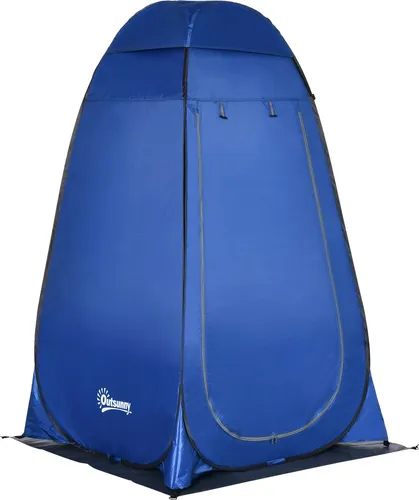 Pop-Up Duschzelt Toilettenzelt Camping Umkleidezelt Dunkelblau 126 x 124 x 189 cm