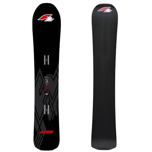 F2 Snowboard Axxis GTS Race 164 cm Schwarz 2024/25 - Freerideboard, ideal für Powder und Tiefschnee mit Float Camber für optimalen Auftrieb und hervorragender Gleitfähigkeit dank F4000 Electrabase.