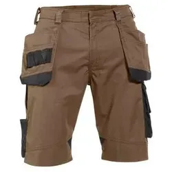 Bionic Arbeitsshorts mit Holstertaschen - lehmbraun/anthrazit, Größe 52 - Arbeits- & Schutzkleidung mit Cordura® Verstärkungen, wasserabweisend und mechanisch dehnbar für maximalen Komfort und Funktionalität bei der Arbeit.
