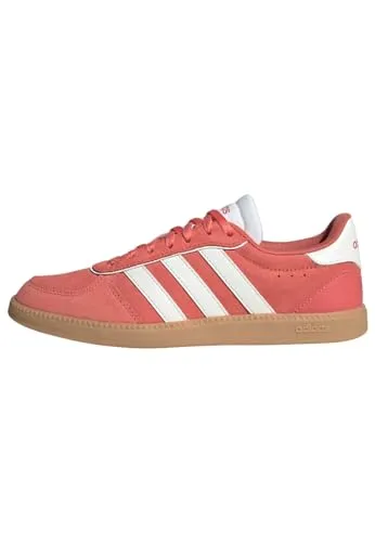 adidas Damen Breaknet Sleek Sneaker - Preloved Scarlet Core White - Herrenmode: Reguläre Passform, Schnürsenkel und Obermaterial aus Leder/Synthetik für optimalen Tragekomfort und stylisches Design.