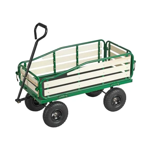 VEVOR Handwagen für Kinder, 118 cm, stabiler Bollerwagen mit Schiebestange