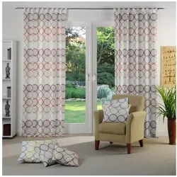 Wirth Vorhang Zirbello (1 St), Schlaufen, blickdicht, Jacquard braun 132 cm x 225 cm