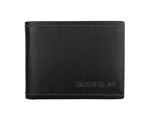 TOM TAILOR Diego Herren Geldbörse Querformat - Elegante schwarze Herren-Geldbörse (12,5x2x9,5 cm) aus hochwertigem Leder, perfekt für den Alltag und stilvoll organisiert.