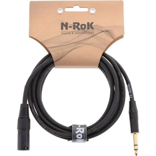 N-RoK Premium Kabel XLR male / Klinke 6,3 mm stereo 3m | Neu
