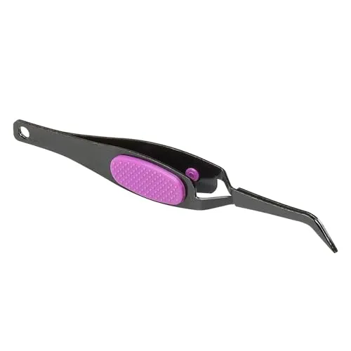 Vaessen Creative Pinzette mit Präzisionsspitze, 11,8 cm x 1,4 cm, Schwarz / Violett