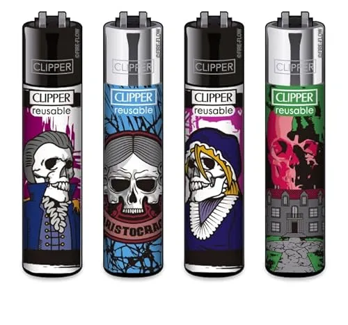 Clipper Feuerzeug 4er Set: (Roots 3D) von sunmondo