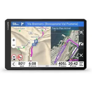 Garmin dēzl LGV820 MT-D schwarz - Navigationsgerät für Lkw mit 7-Zoll Touchdisplay, bietet fahrzeugspezifische Routenführung und dēzl Community-Funktionen für Fernfahrer.