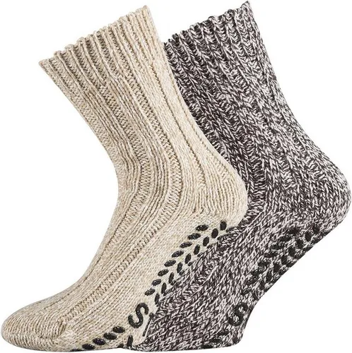 TippTexx 24 ABS-Socken 2 Paar warme ABS-Stopper-Norweger-Socken EIN ECHTER HAUSSCHUH-ERSATZ