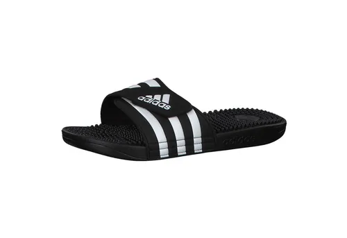 adidas Unisex Adissage Slides - Komfortable Dusch- & Badeschuhe - Dusch- & Badeschuhe mit regulärer Passform und weitenregulierbarem Klettverschluss. Die Cloudfoam Außensohle und das Fußbett mit Massagenoppen bieten höchsten Komfort.
