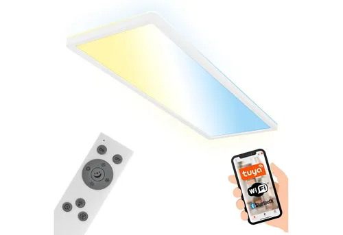BRILONER LED Deckenlampe Smart Home - Dimmbar und Sprachsteuerung - Moderne LED Deckenlampe mit App- und Sprachsteuerung für individuelles Licht. Einstellbare Farbtemperaturen von 2700K bis 6500K und 3000 Lumen für optimale Raumatmosphäre.