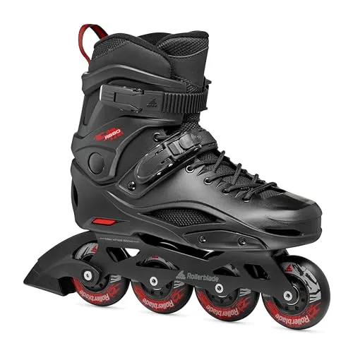 Rollerblade RB 80, Inline-Skates für Männer, Urban Inliner, Schwarz/Rot, 36.5