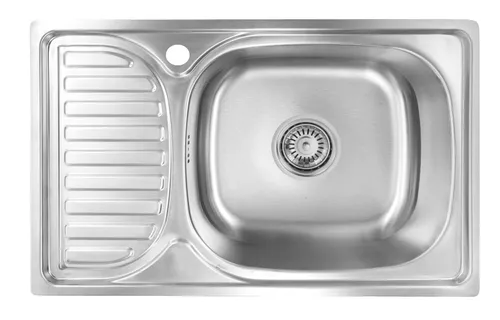 Proaja- 66x42cm kleine Küchenspüle Edelstahl 304 0,8 eckig 1 Becken,Einbauspüle,Spüle Küche Abtropffläche