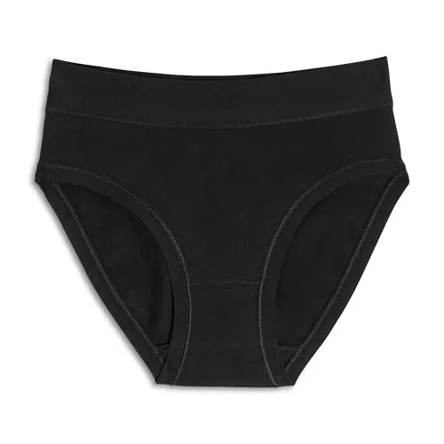 Cotonella, Slip aus weicher bielastischer Baumwolle – bequemer Slip mit mittlerer Hüfte und hoher Taille – 3 Stück – Art. GD019K3, Schwarz , 2/S