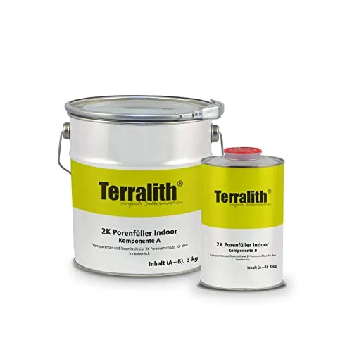 Terralith 2K Porenfüller für Kompaktboden - 3 kg - Fugenmörtel für Kompaktböden, bietet hervorragende Füllkraft und ist ideal für eine langlebige und stabile Bodenoberfläche.