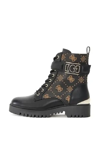 Guess ORANDA Damen Schnürstiefel in Schwarz, Größe 41 von GUESS