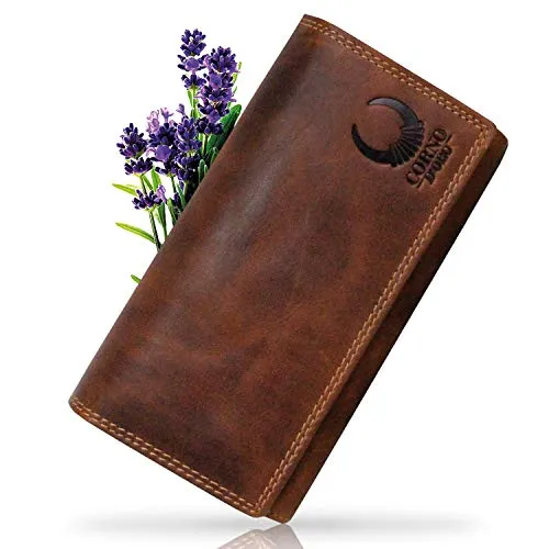 Corno d´Oro Geldbörse Damen Leder Groß in braun von Corno d´Oro