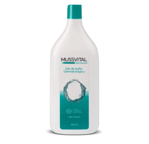 Mussvital Dermactive Dermatologisches Duschgel, 1000 ml, Formel mit pH 5.5, speziell für die tägliche Hygiene der empfindlichen Haut