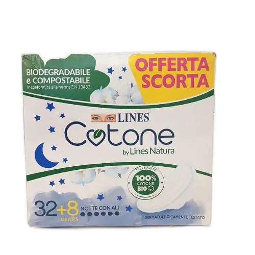 Lines Monatsbinden Damenhygiene Baumwolle 40 Stück Komfort Atmungsaktiv Weich