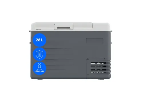 Medion® Kühlbox MD370027 CC28 – Kompressor Kühlbox mit 28 L - Praktische Kompressor Kühlbox mit 28 L Volumen, ideal für unterwegs. Digitale Steuerung und integrierter Autobatterieschutz sorgen für optimale Kühlung und Sicherheit.