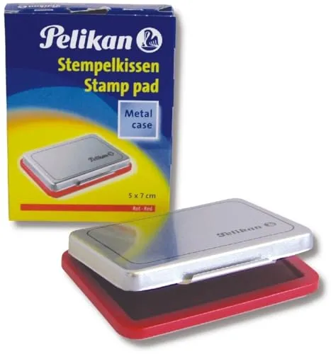 Pelikan 331066 Tinte Pad 3 Saturated 70x50mm (Frustfreie Verpackung) Stempelgrün Stempelkissen + Stempelfarbe