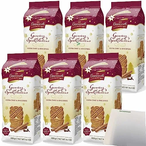 Coppenrath Spekulatius extra zart und knusprig 6er Pack (6x400g Packung) + usy Block