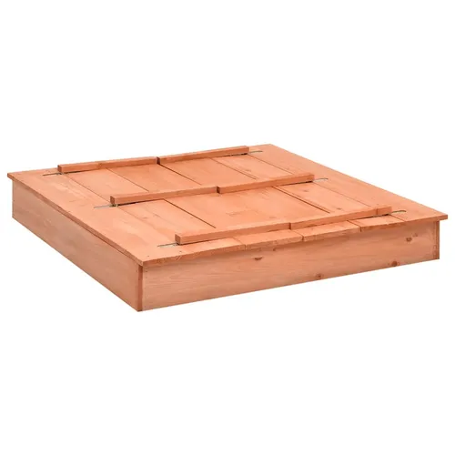 vidaXL Sandkasten Tannenholz 95×90×15 cm - Sandkasten aus robustem Tannenholz mit vielseitigem Deckel, der in 2 Bänke umgewandelt werden kann. Ideal für kreatives Spielen im Freien und Sicherheit durch Nylon-Bodenfolie gegen Unkraut.