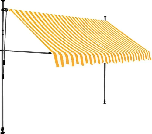 vidaXL Einziehbare Markise mit LED 300 cm in orange von vidaXL