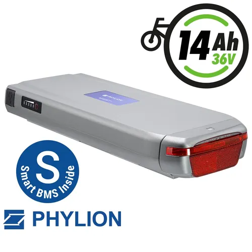 Phylion E-Bike Akku 36V 14Ah Wall-ES mit Smart-BMS