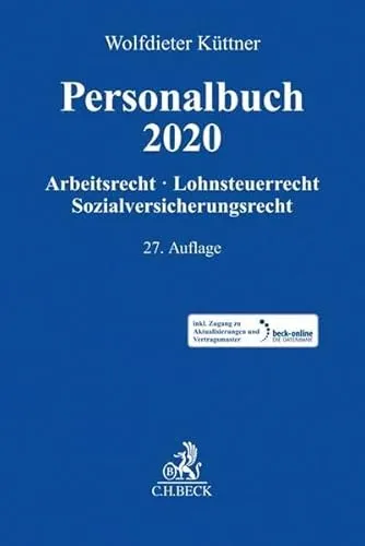 Personalbuch 2020: Arbeitsrecht, Lohnsteuerrecht, Sozialversicherungsrecht