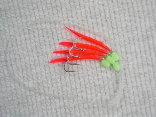 Norwegen Paternoster mit Leuchtschlauch und Perlen - der Hit, Dorsch, Seelachs