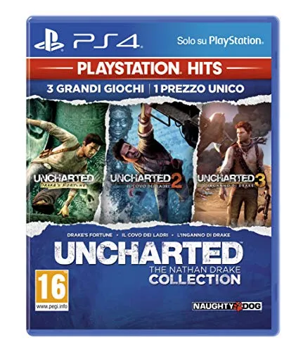 Sony Uncharted Collection für PS4 - Action-Adventure-Spiele für PlayStation 4, remastert mit verbesserter Grafik und über 40 Stunden Spielspaß in einer epischen Sammlung.