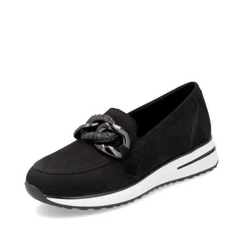 Remonte Damen Slipper Schwarz, Größe 39