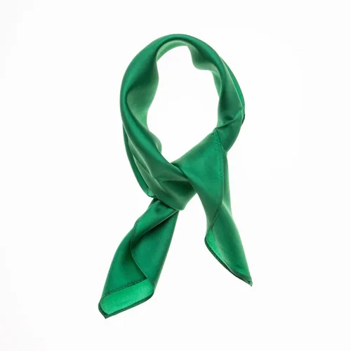 Nickituch Seidentuch grün Twillseide 53x53cm in grün von TINITEX