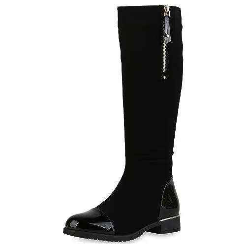 VAN HILL Damen Klassische Stiefel mit Blockabsatz von Van Hill