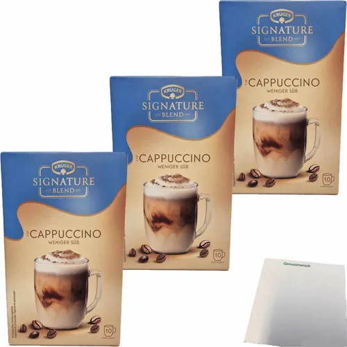 Krüger Signature Blend Cappuccino Weniger Süß 3x125g Packung 30 Portionen