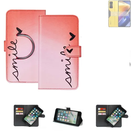 360° Schutzhülle für POCO F4 GT Wallet Case Design smile