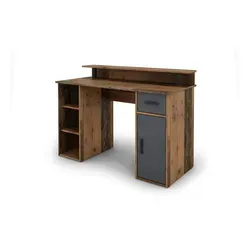 byLIVING Schreibtisch Diego 120 cm - Braun - Kinderschreibtisch mit 3 offenen Fächern und 2 Schubladen für optimalen Stauraum, aus FSC®-zertifiziertem Holz für umweltbewusste Einrichtung.