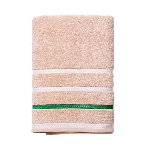 UNITED COLORS OF BENETTON. - Badetuch, 70 x 140 cm, 450 g/m², 100% Baumwolle, beige mit Streifen