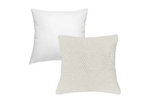 wometo Kissenhülle Strick mit Reißverschluss, 45x45 cm, (1 Stück), OEKO-TEX®, Kissenhülle mit edlem Strickmuster, MIT Füllung