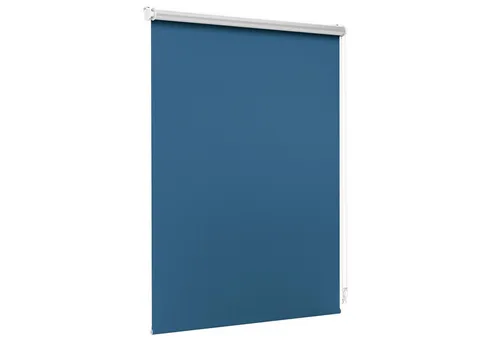 Verdunklungsrollo Thermorollo, 32,5 x 120 cm, dunkelblau [Stoffbreite 29,1 cm], jalousiescout, verdunkelnd, ohne Bohren, freihängend, Klemmfix, Thermo-Rollo Vollverdunkelnd Thermo-Beschichtung, energiesparend